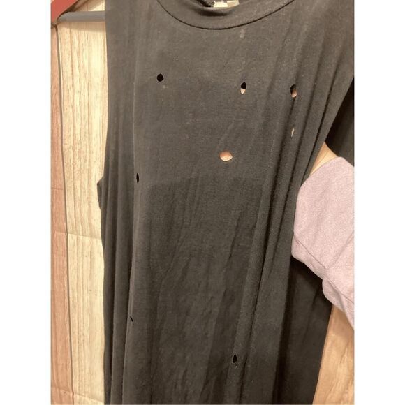 Gilded Intent XS NWT The Buckle black distressed dress high low - Picture 4 of 9